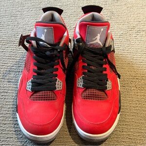 Jordan Red and Gray Sneakers